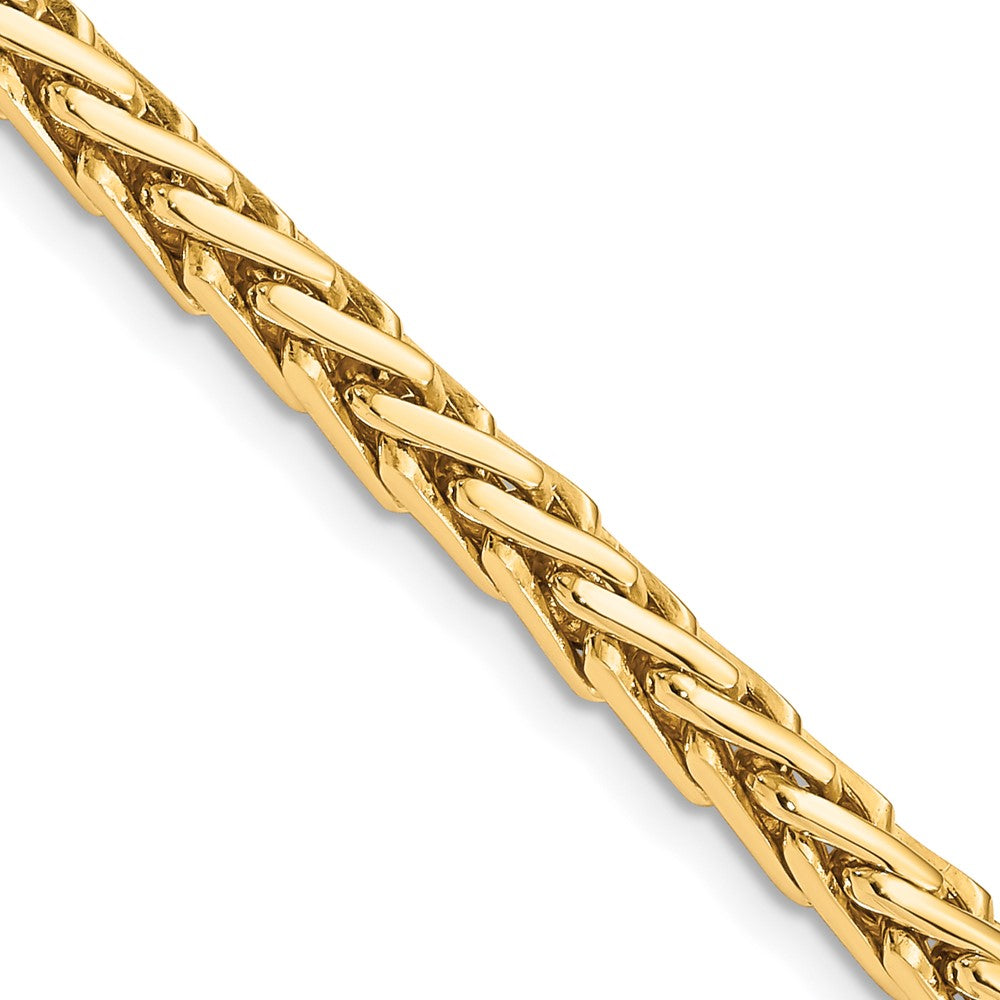14K 20 inch 4.4mm Hand Polished Flat-Edged Woven Link with Lobster Clasp Chain