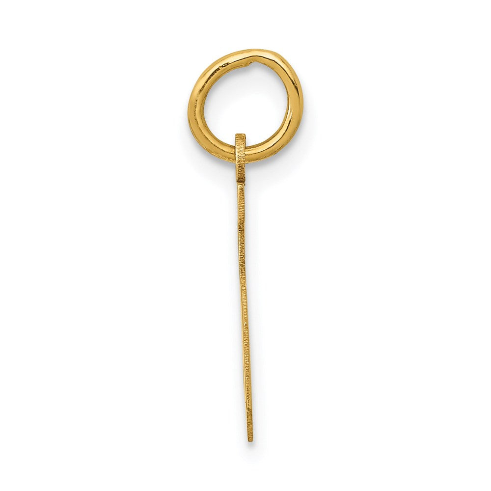 14k Small Polished Number 5 Charm