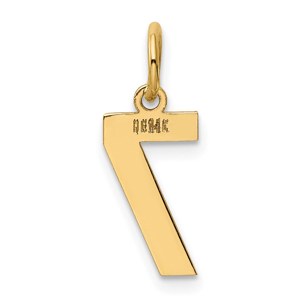 14k Small Polished Number 7 Charm