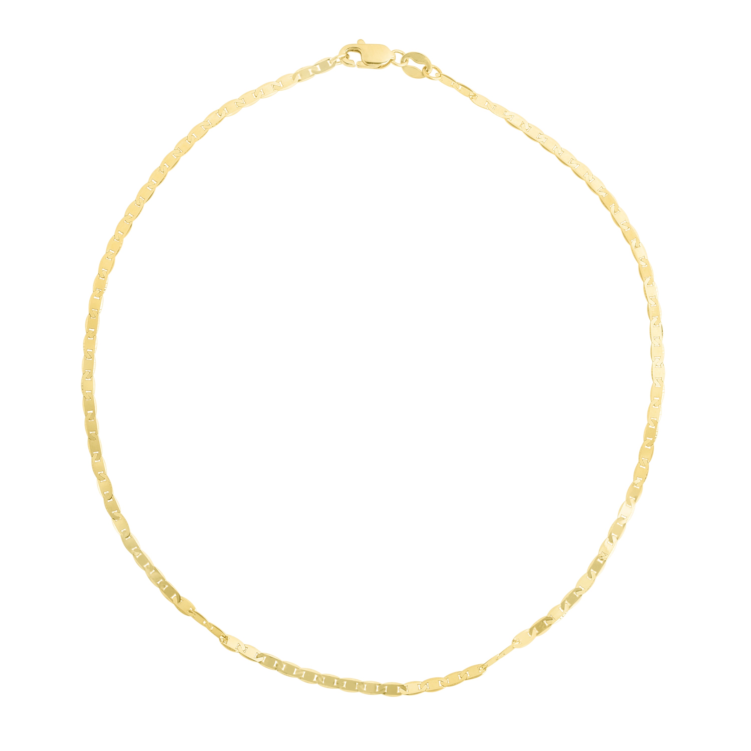 14K Yellow Gold 24" 1.7mm Mariner Chain