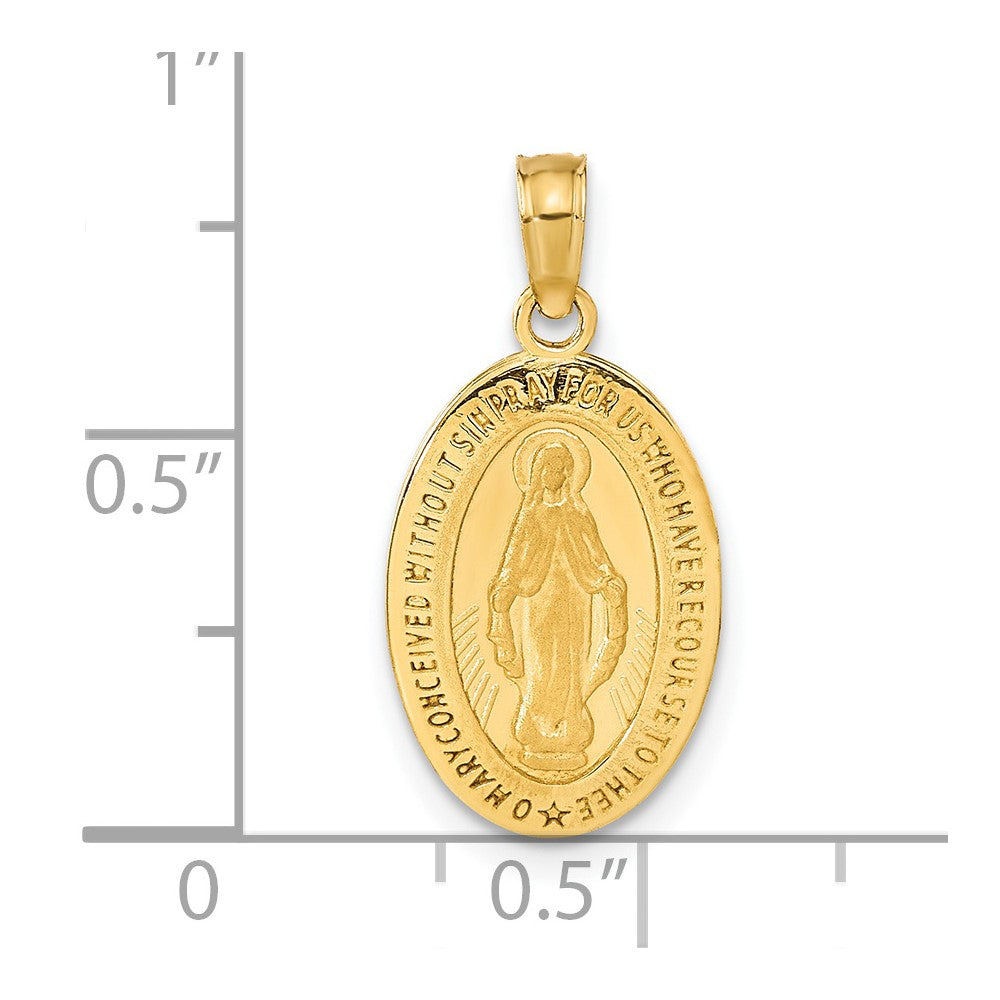 14k Miraculous Medal Pendant