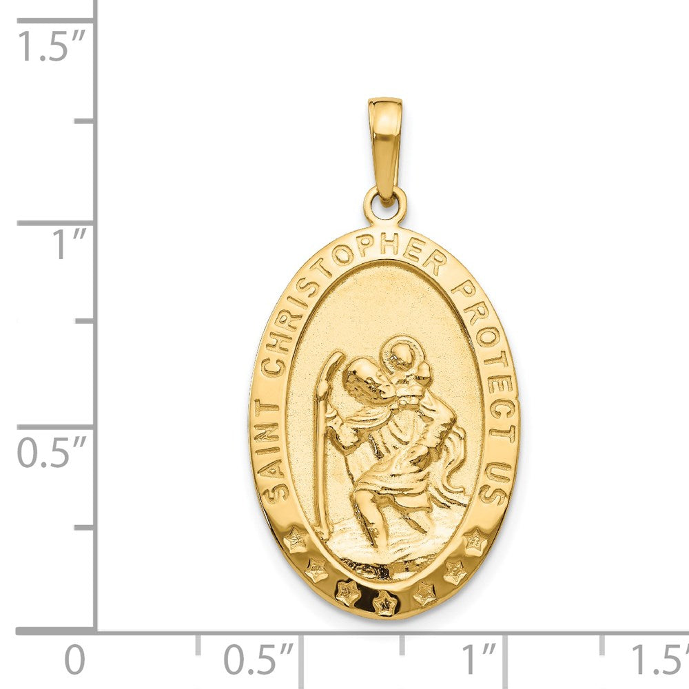 14k Saint Christopher Medal Pendant