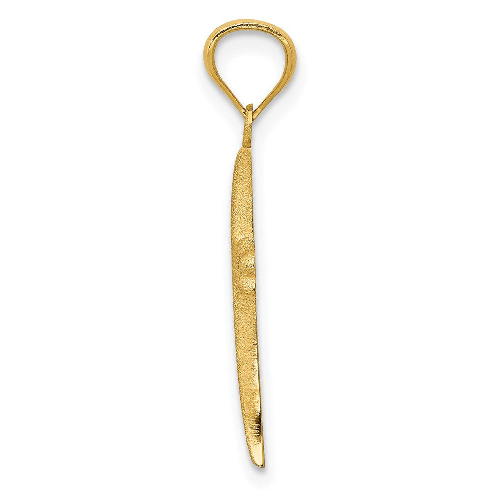 14k Satin Cross Charm