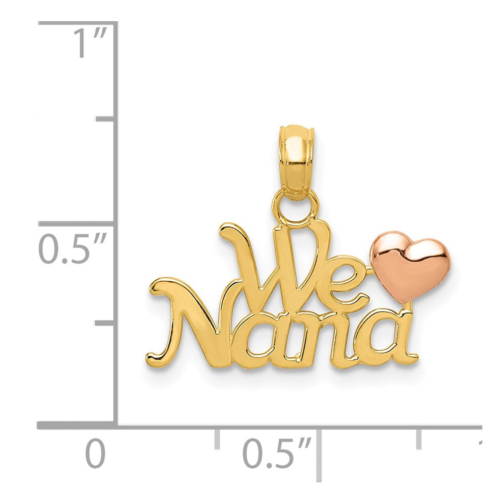 14k Two-Tone WE LOVE NANA Charm