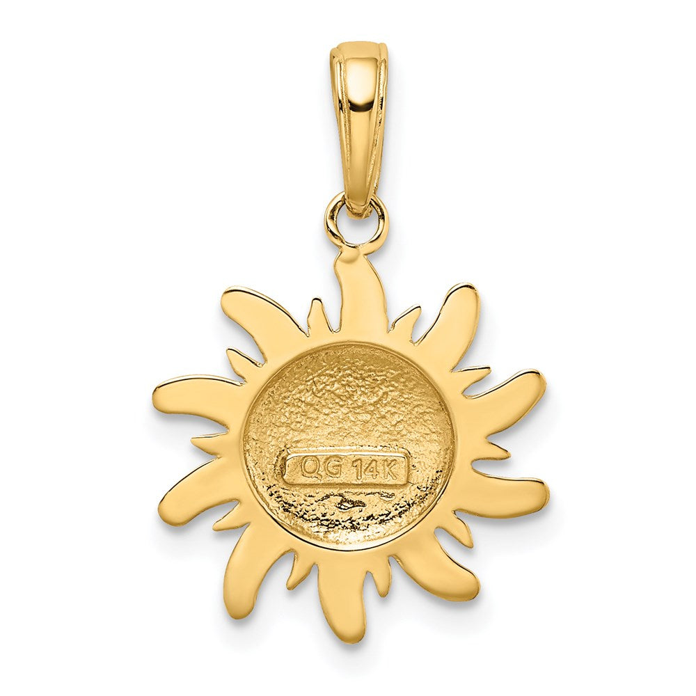 14k Polished Small Sun Charm