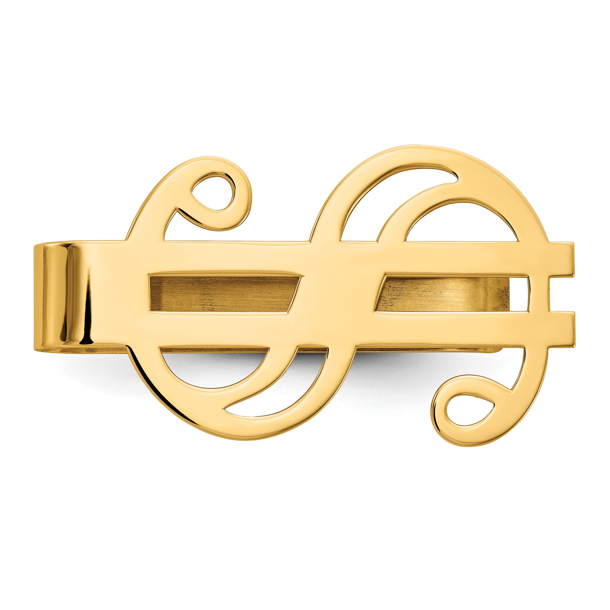 14k Dollar Sign Polished Money Clip
