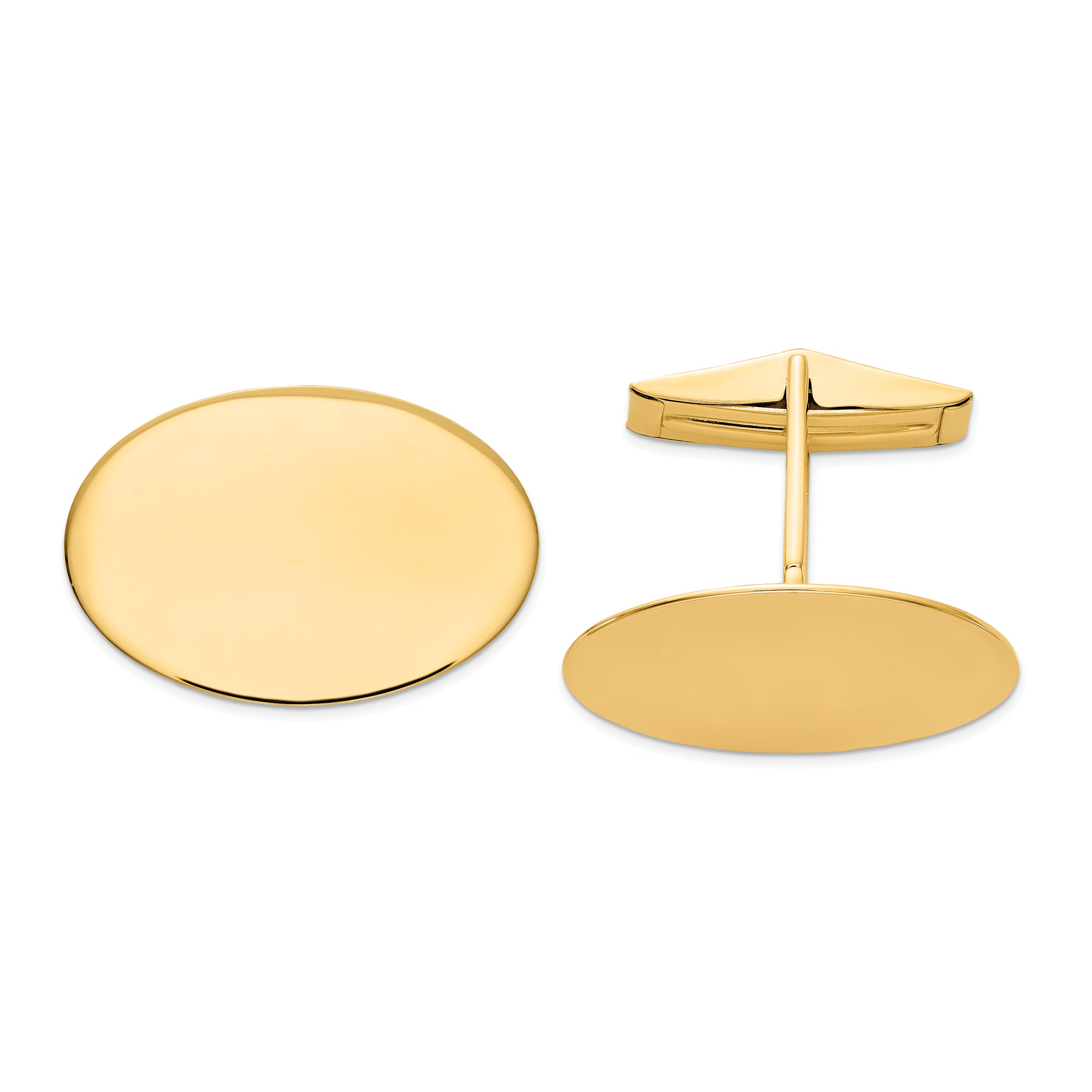 14K Men'S Oval Cuff Links