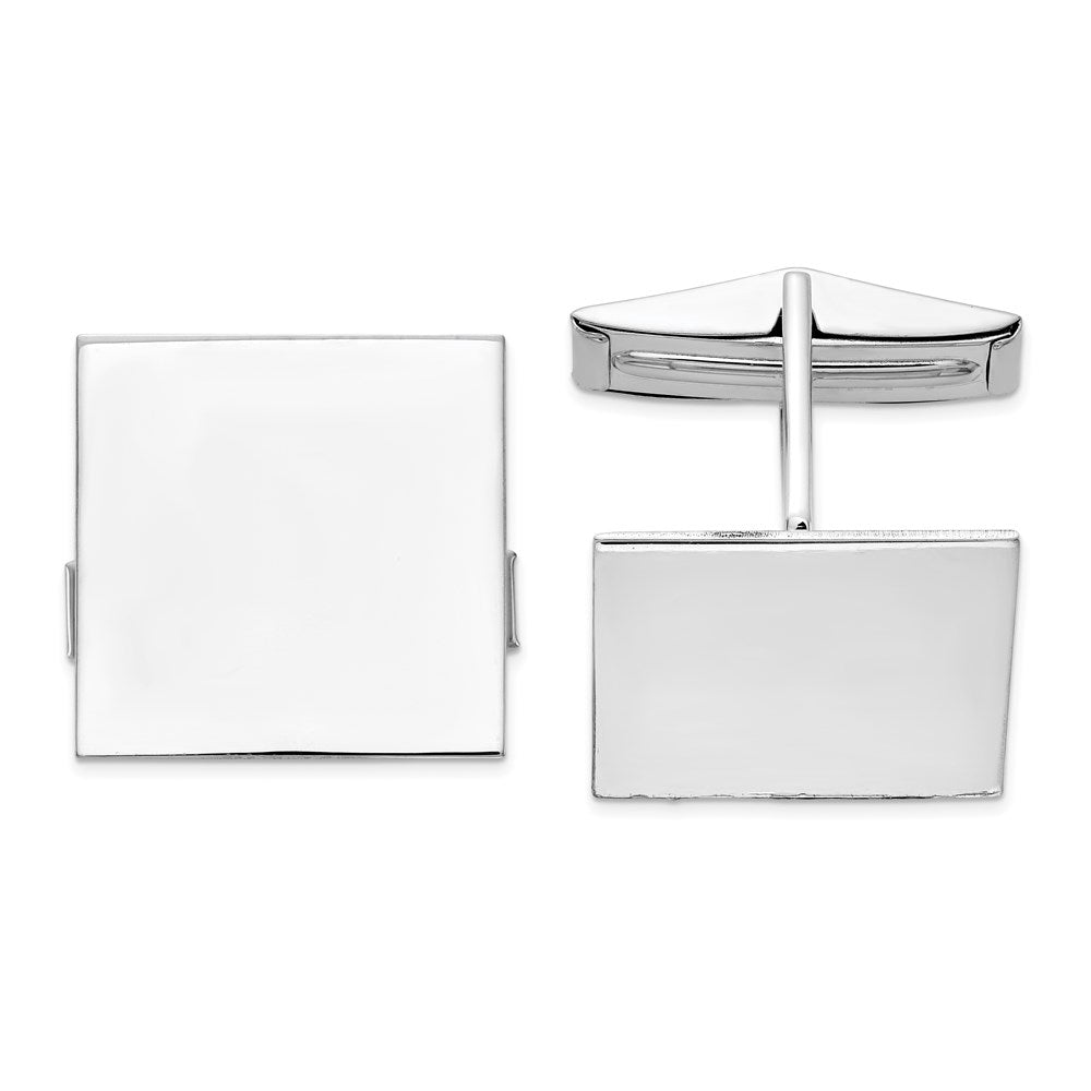 14K WG Men's Square Cuff Links