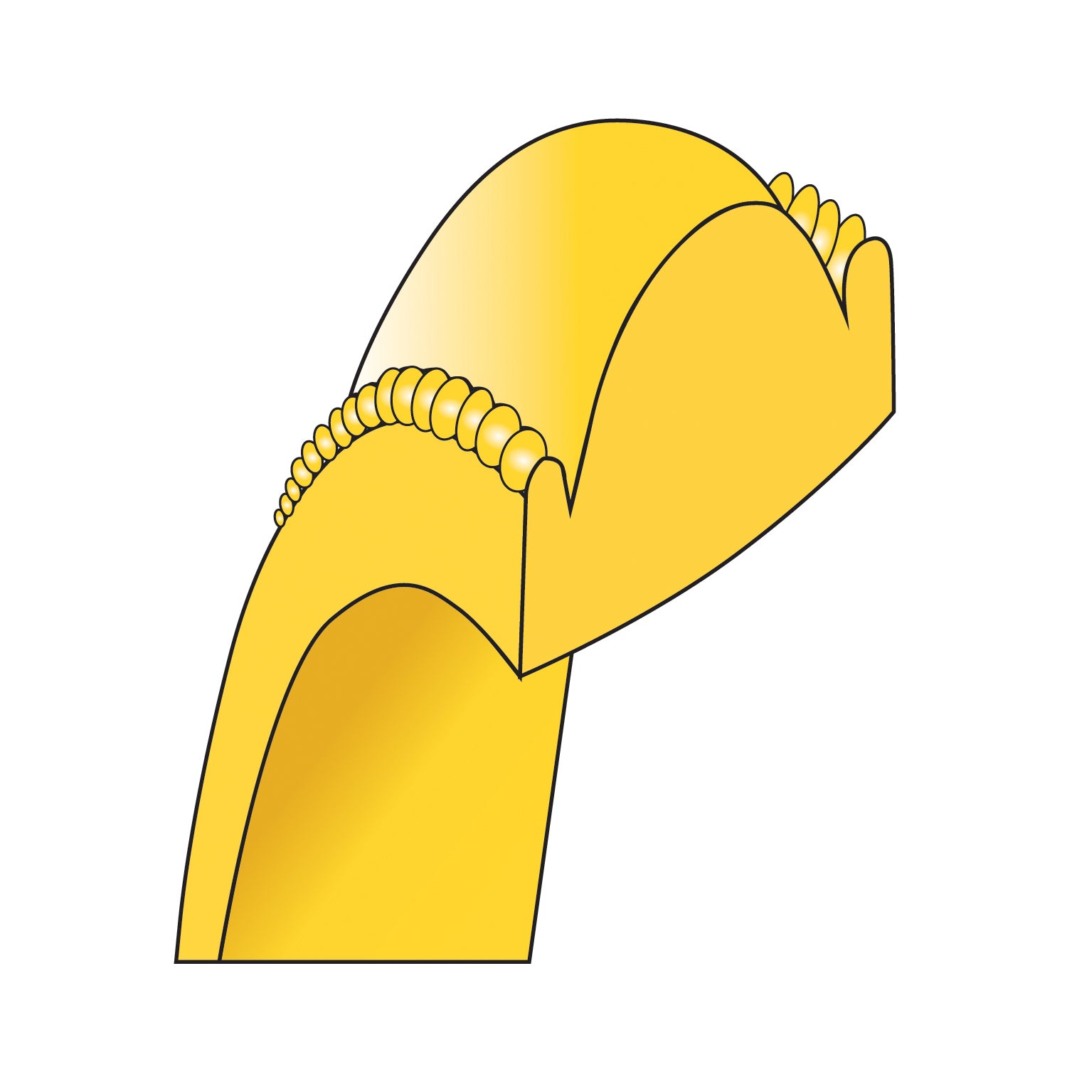 10k Yellow Gold 3mm Milgrain Half Round Comfort Fit Wedding Band Size 12.5