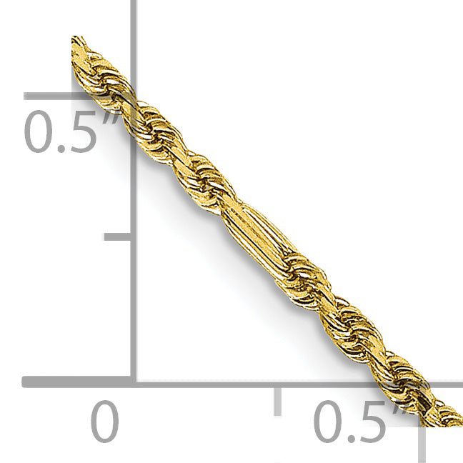 14K 16 Inch 1.8Mm Diamond-Cut Milano Rope With Lobster Clasp Chain