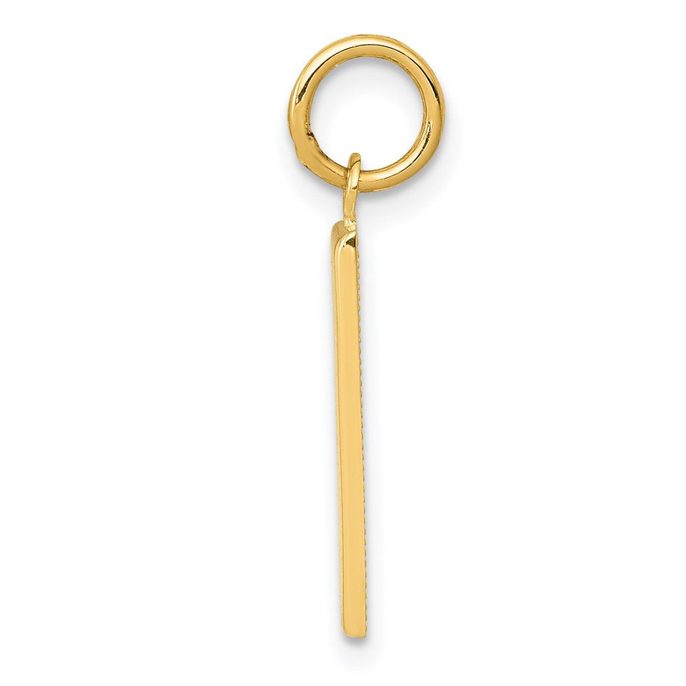 14k Medium Polished Number 1 Charm