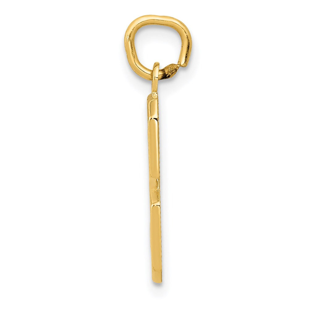 14k Medium Polished Number 3 Charm