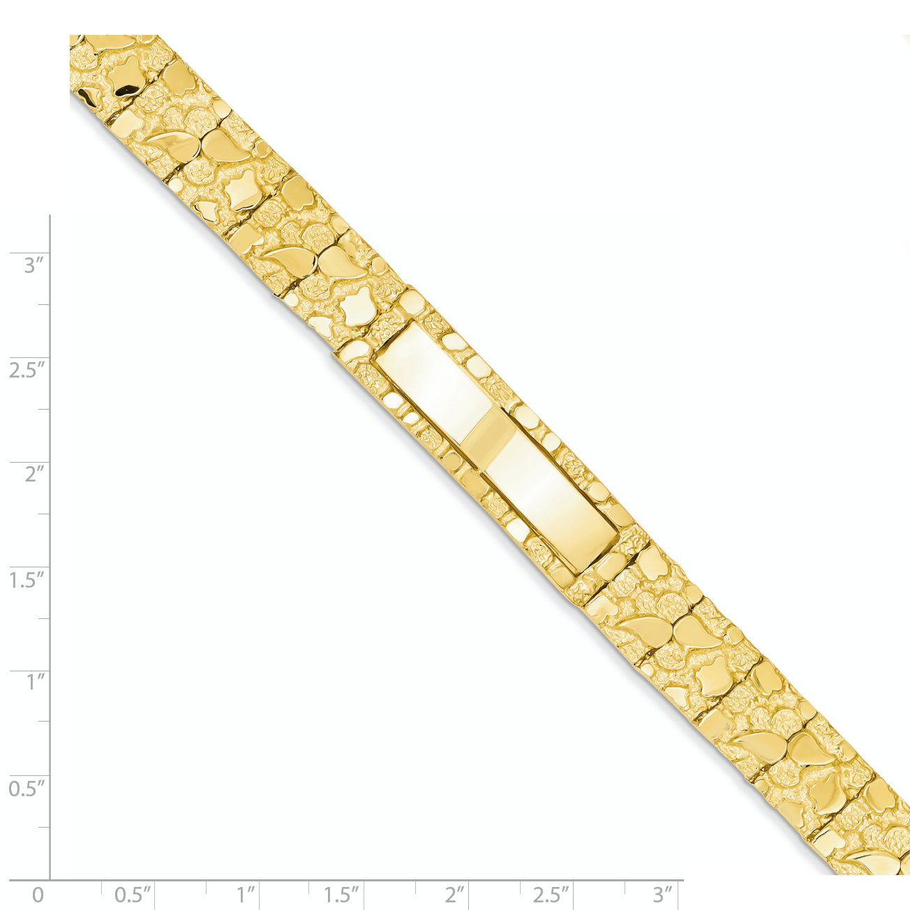 14K 12.0Mm Nugget Id Bracelet
