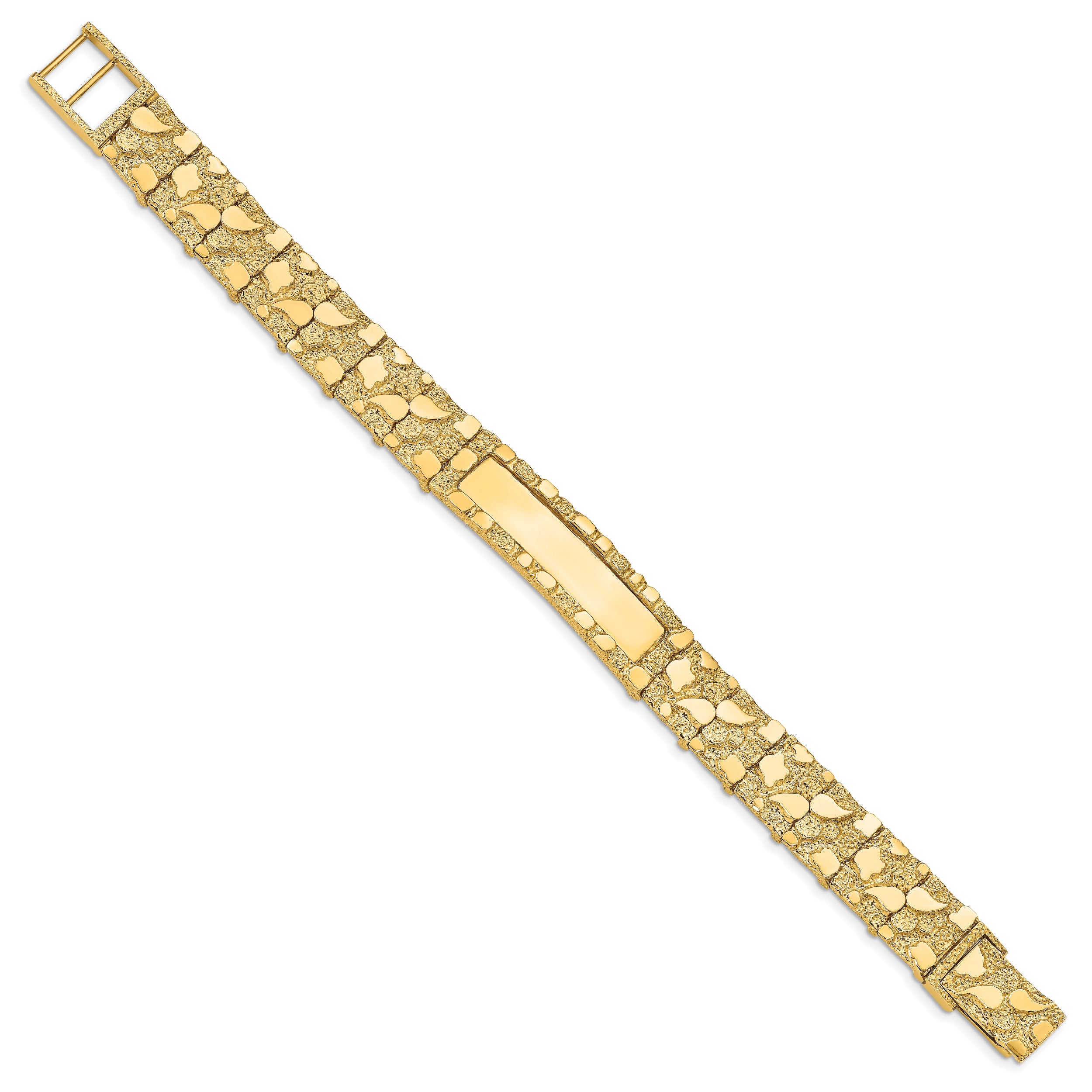 14K 12.0Mm Nugget Id Bracelet