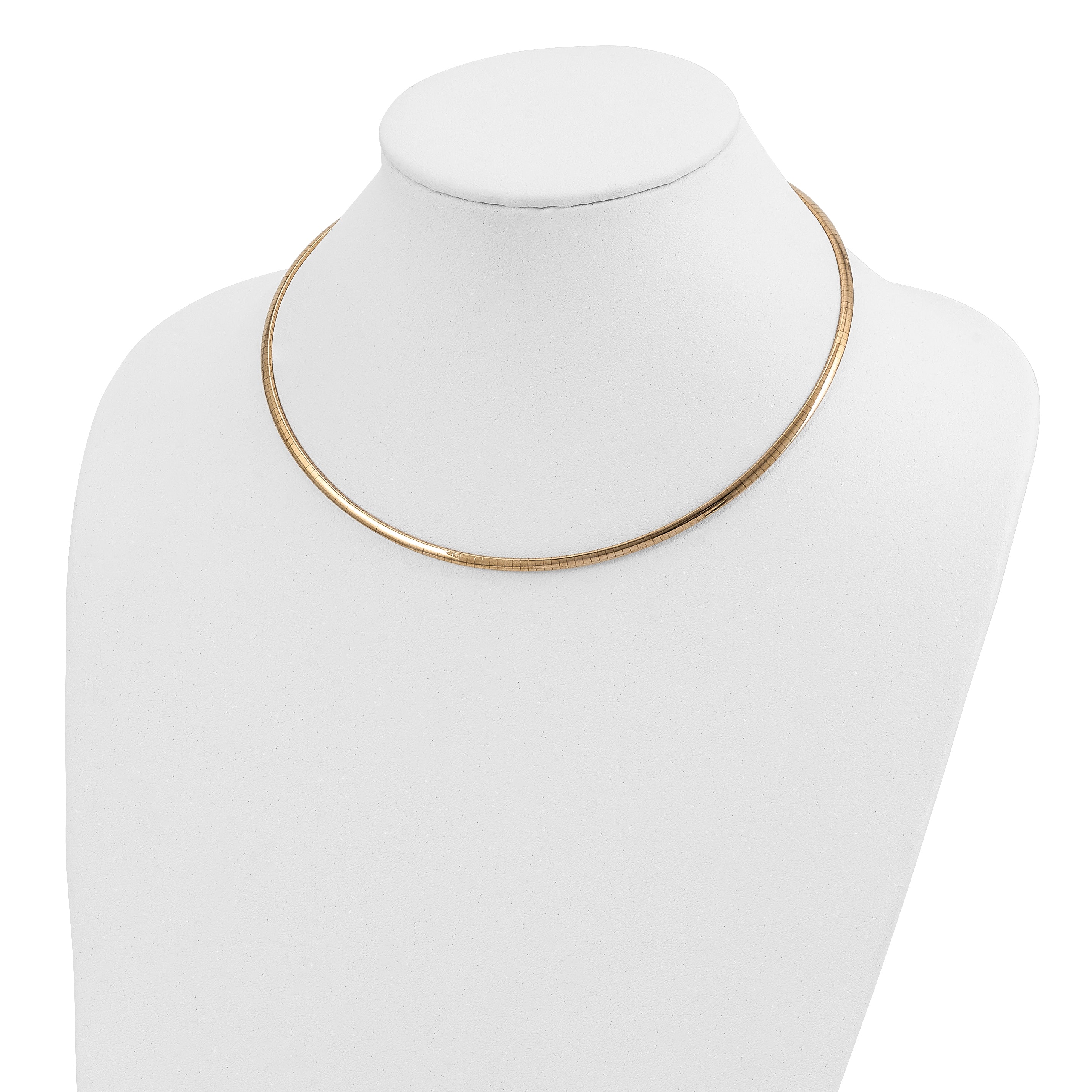 14K 3Mm Lightweight Omega Necklace
