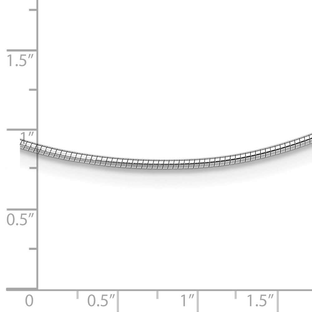 14K White Gold 1.4mm Round Omega