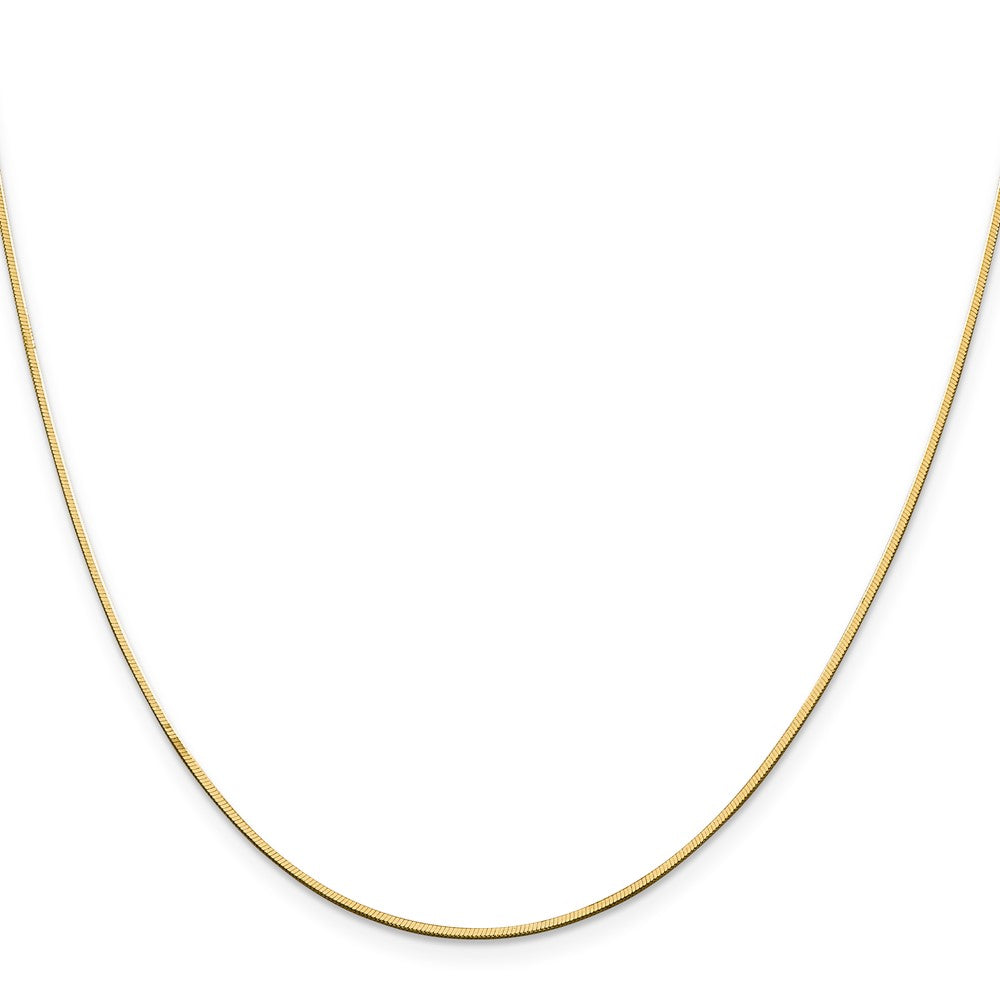 14K 20 inch 1mm Octagonal Snake with Lobster Clasp Chain