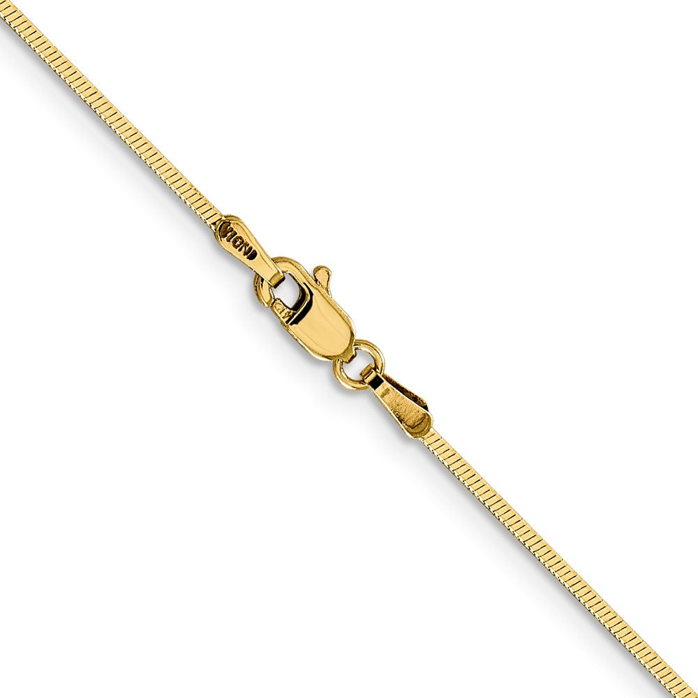 14K 20 inch 1mm Octagonal Snake with Lobster Clasp Chain