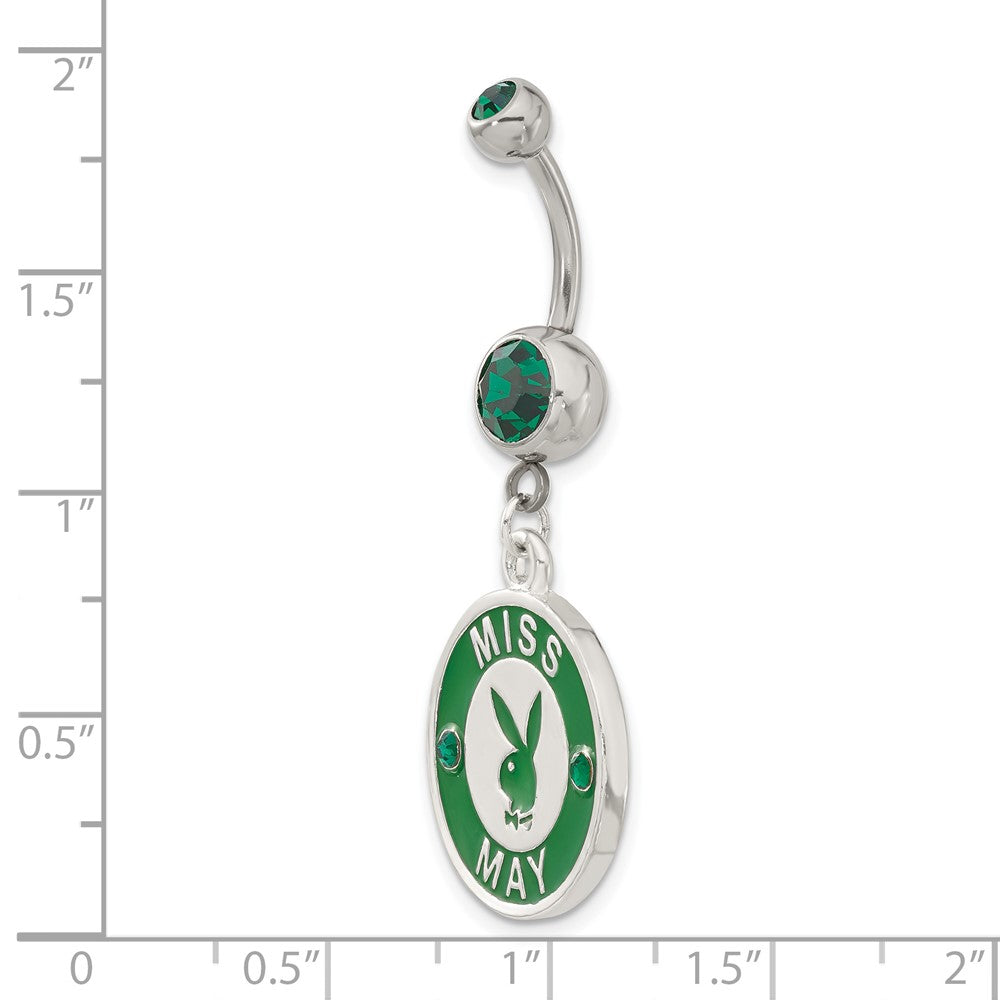 Playboy Miss May Crystal & Enameled Belly Ring