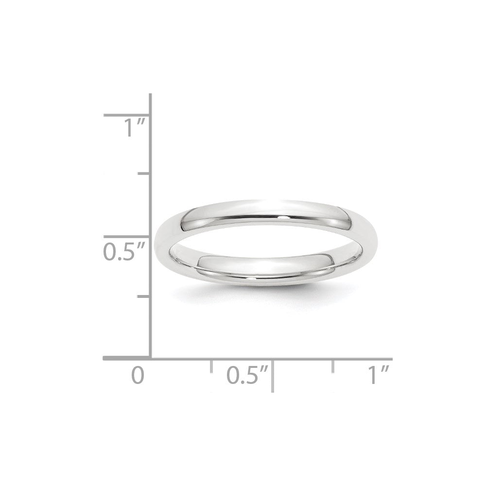 Platinum 2.5mm Comfort-Fit Wedding Band Size 8.5
