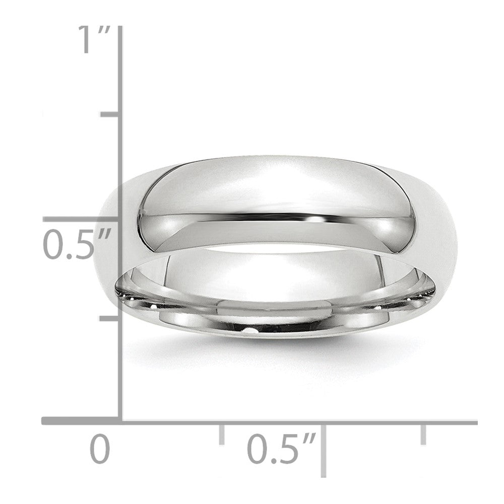 Platinum 6mm Comfort-Fit Wedding Band Size 4