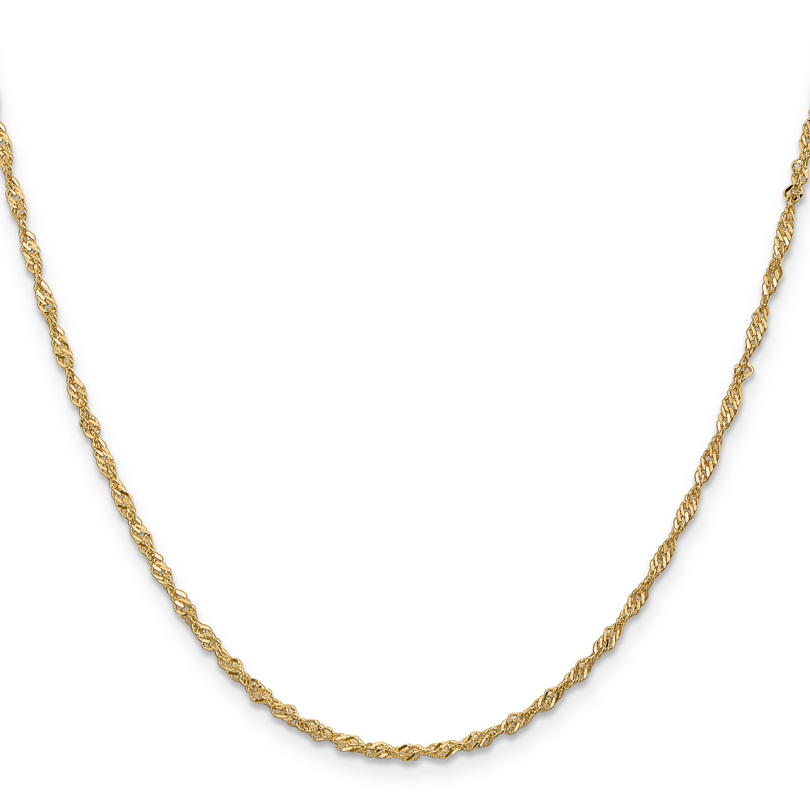 14K 30 Inch 1.70Mm Singapore With Lobster Clasp Chain