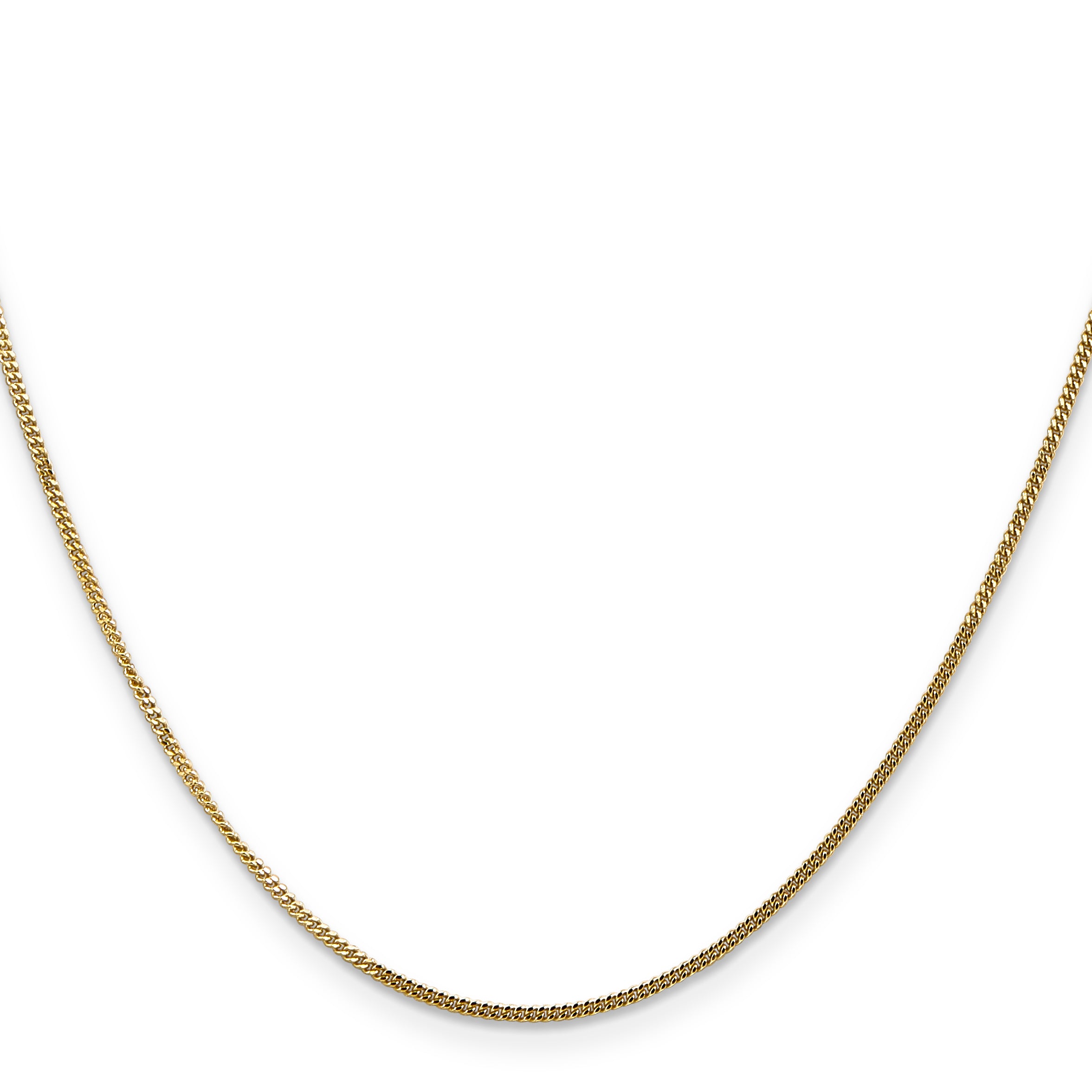 14K 20 inch 1.4mm Curb with Spring Ring Clasp Pendant Chain
