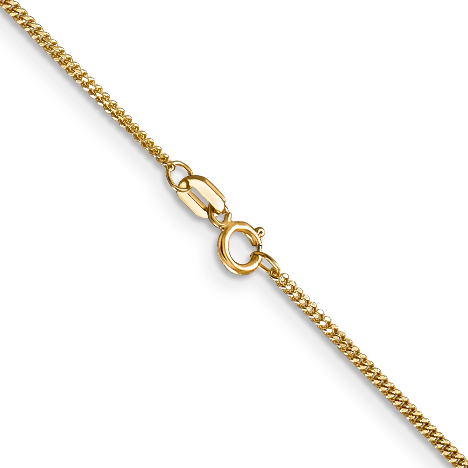14K 20 inch 1.4mm Curb with Spring Ring Clasp Pendant Chain