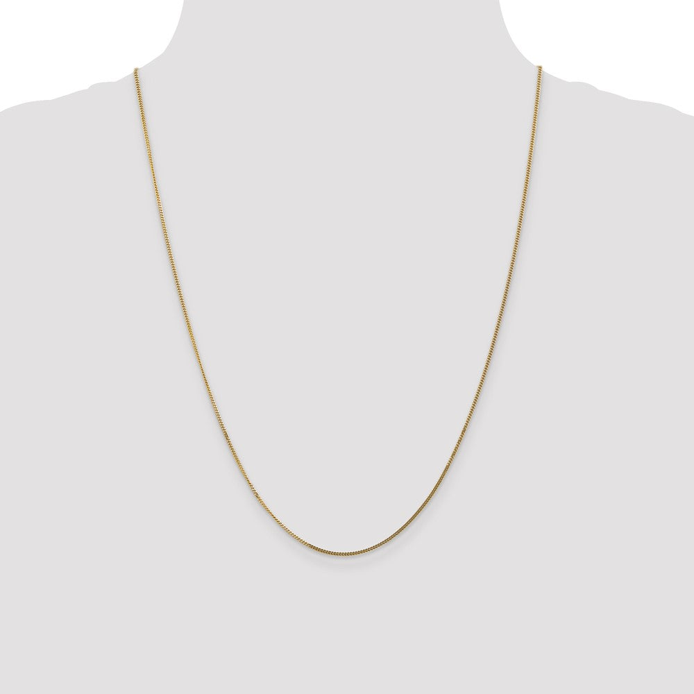 14K 24 inch 1.4mm Curb with Spring Ring Clasp Pendant Chain