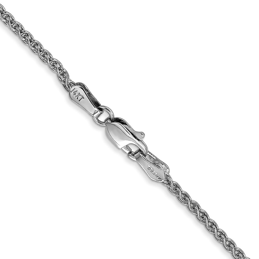 14K White Gold 24 inch 1.7mm Spiga with Lobster Clasp Chain