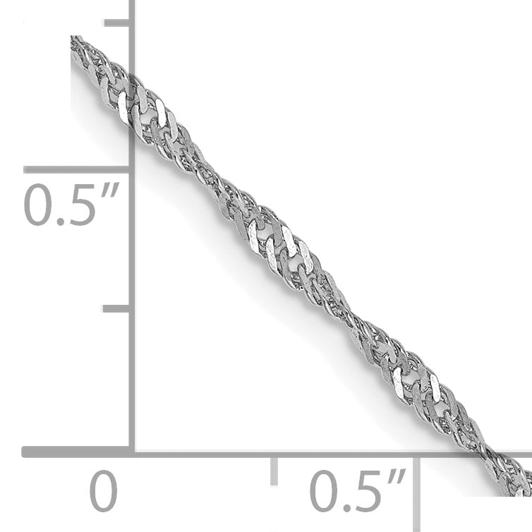 14K White Gold 30 Inch 1.7Mm Singapore With Lobster Clasp Chain