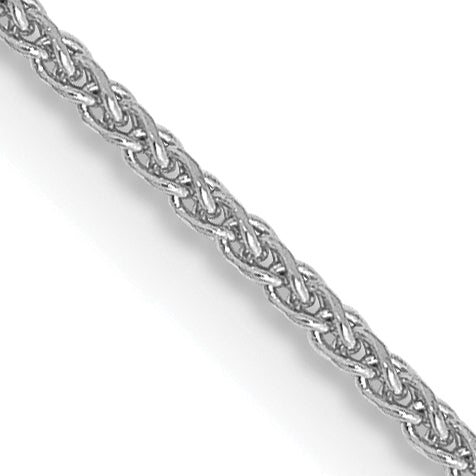 14K White Gold 20 Inch 1.05Mm Diamond-Cut Spiga With Spring Ring Clasp Chain