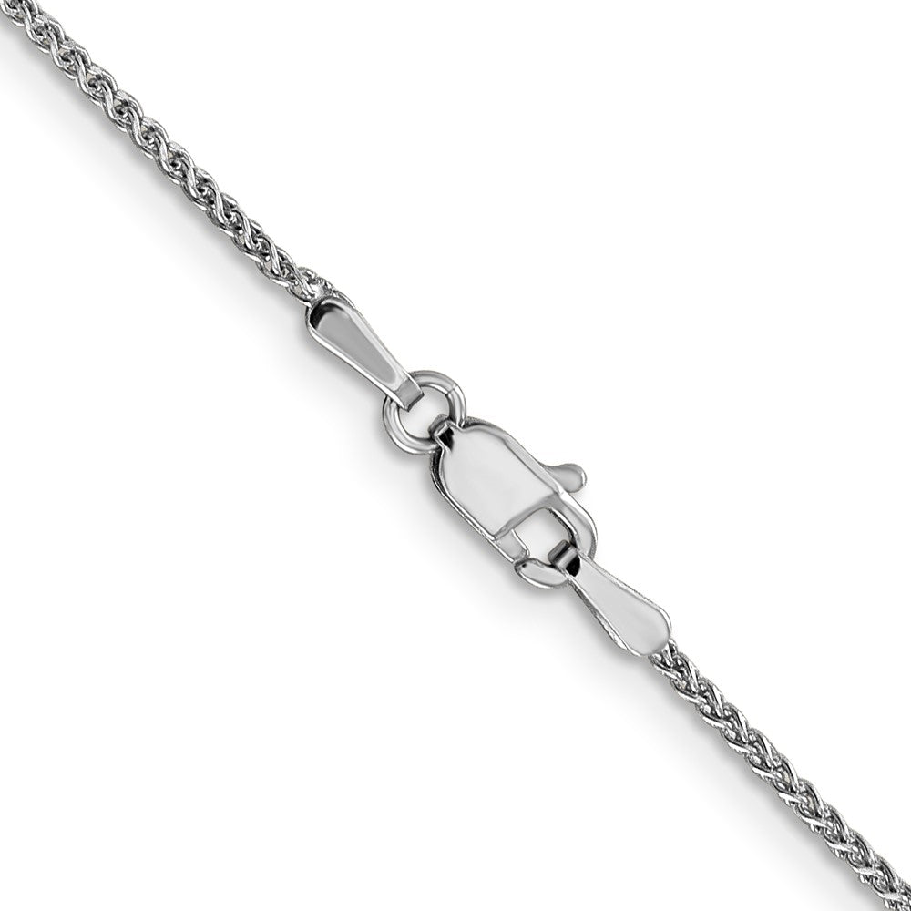 14K White Gold 16 inch 1.25mm Diamond-cut Spiga with Lobster Clasp Chain
