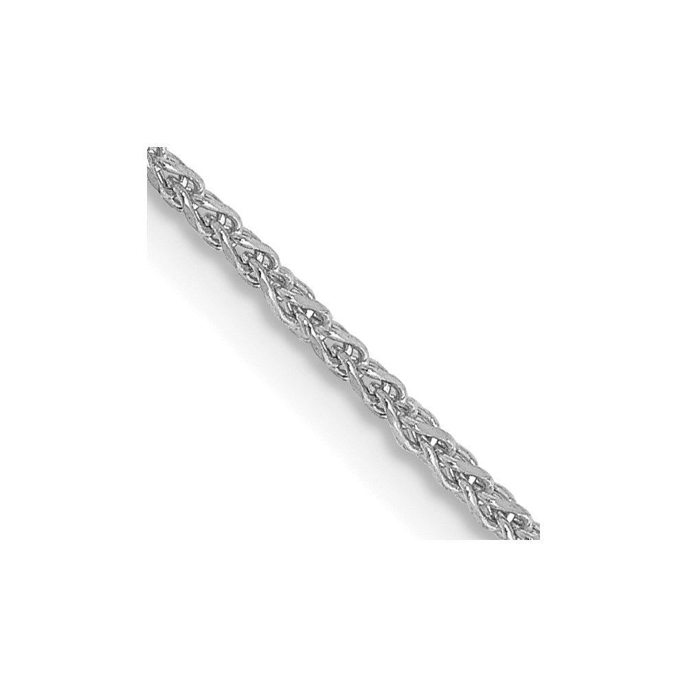 14K White Gold 16 inch 1.25mm Diamond-cut Spiga with Lobster Clasp Chain
