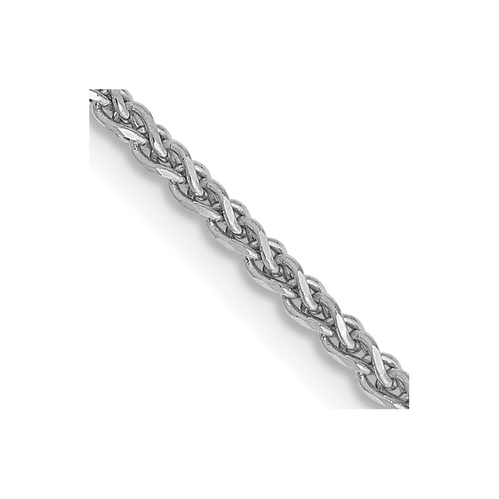 14K White Gold 30 inch 1.7mm Diamond-cut Spiga with Lobster Clasp Chain