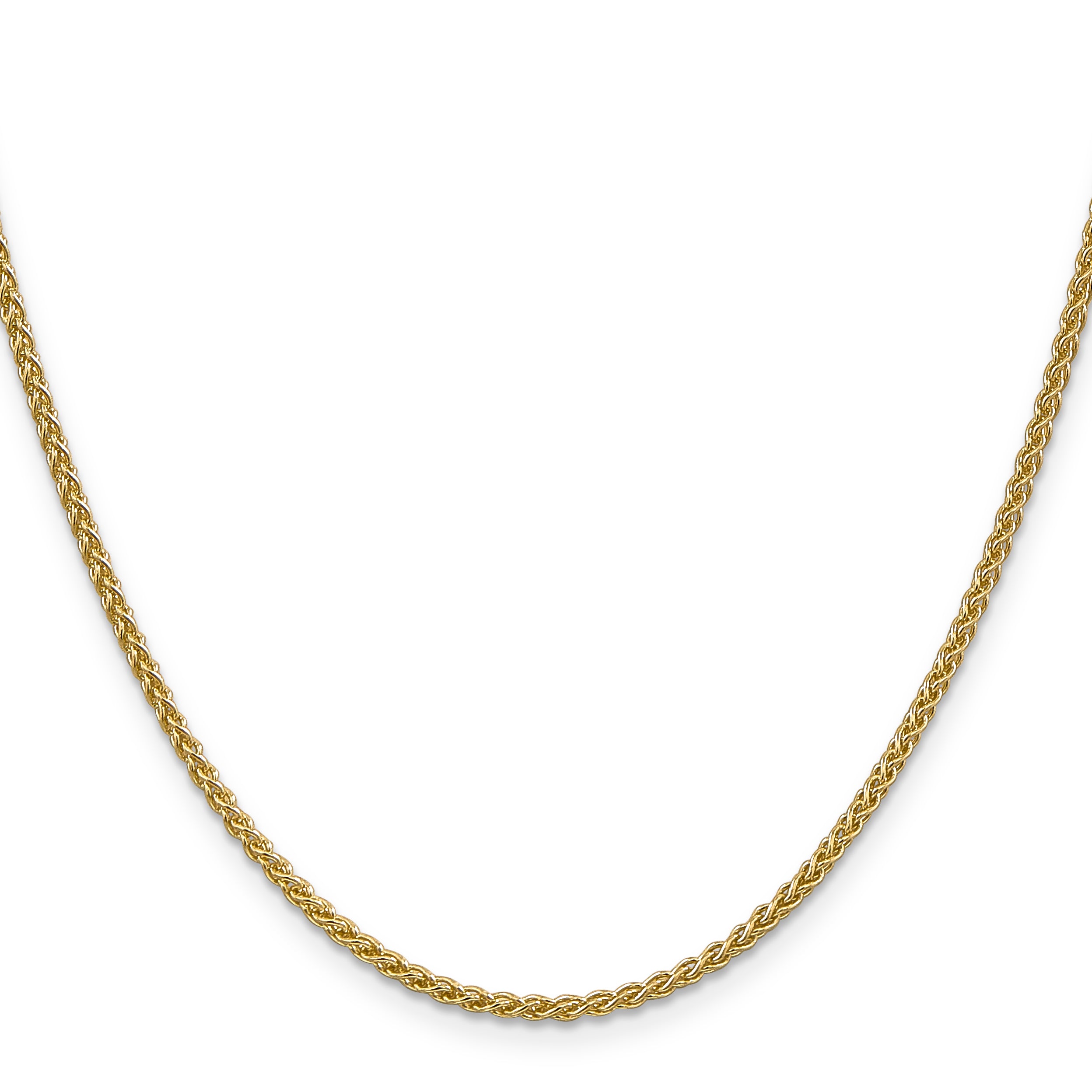14K 24 Inch 2.1Mm Spiga With Lobster Clasp Chain