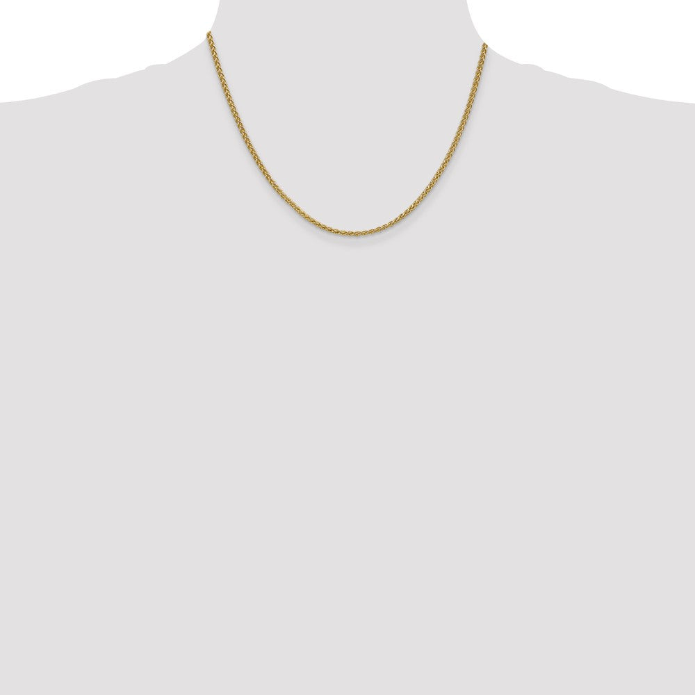 14K 18 inch 2.1mm Spiga with Lobster Clasp Chain