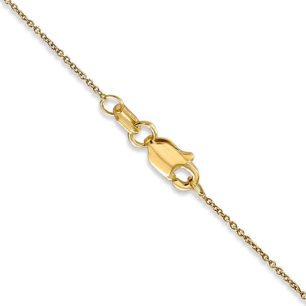 14K 18 inch .75mm Cable with Spring Ring Clasp Pendant Chain