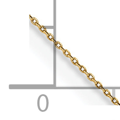 14K 24 Inch .75Mm Cable With Spring Ring Clasp Pendant Chain