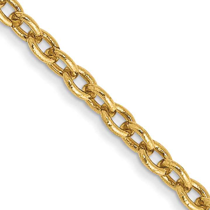 14K 20 Inch 1.8Mm Forzantine Cable With Lobster Clasp Chain