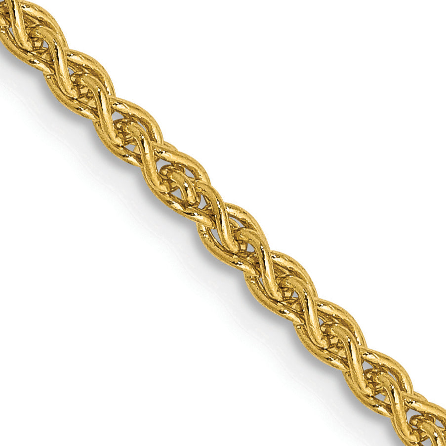 14K 14 Inch 2.1Mm Spiga With Lobster Clasp Chain
