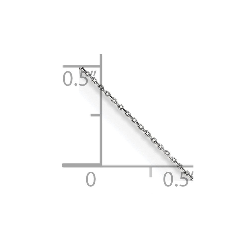 14K White Gold 14 inch .75mm Cable with Spring Ring Clasp Pendant Chain