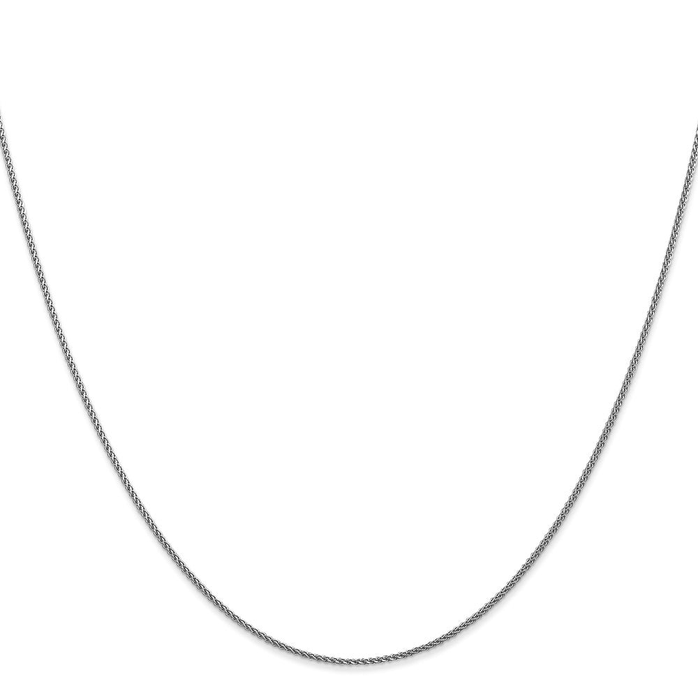 14K White Gold 30 inch 1.05mm Diamond-cut Spiga with Lobster Clasp Chain