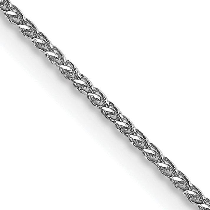 14K White Gold 18 inch 1.05mm Diamond-cut Spiga with Lobster Clasp Chain