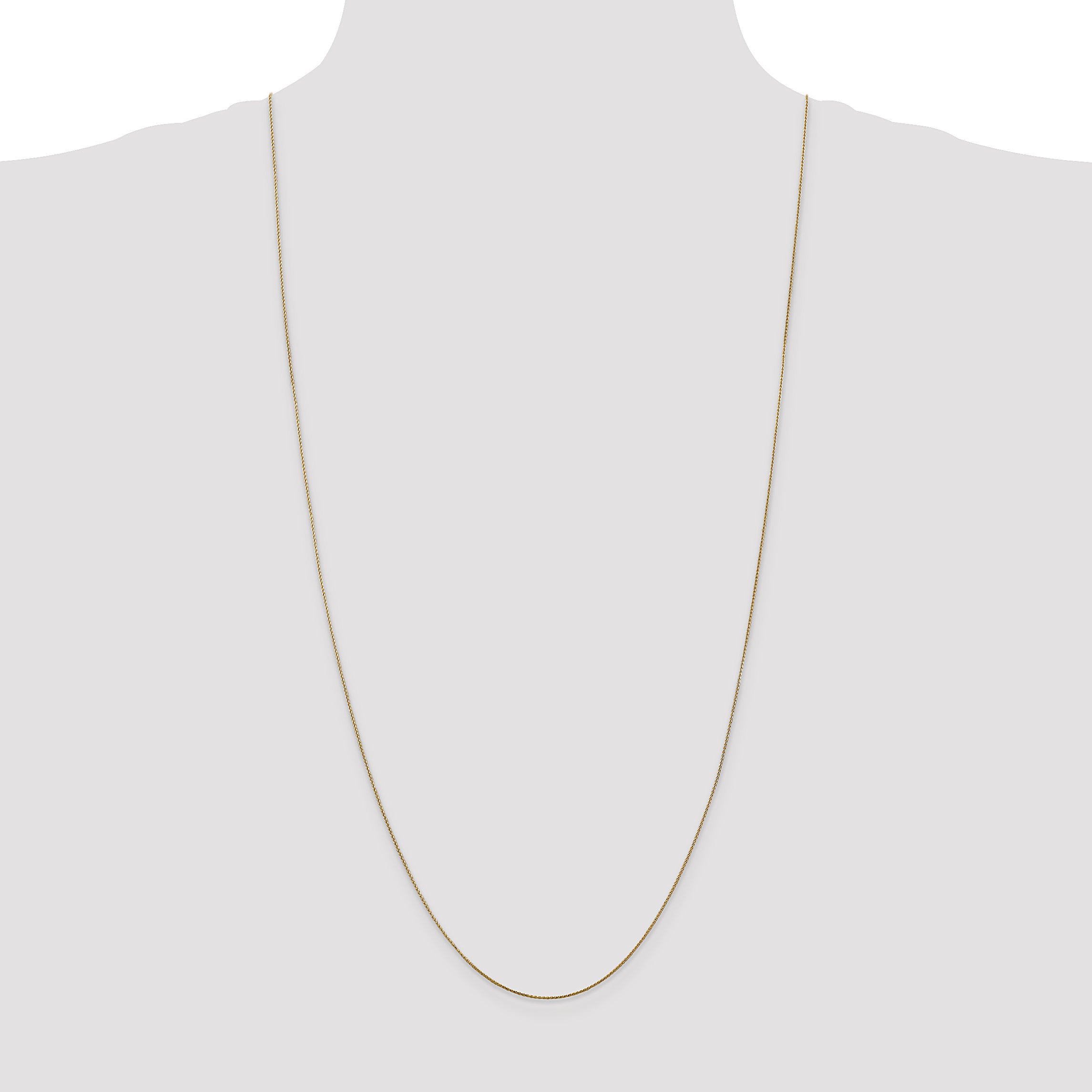 14K 30 Inch .85Mm Diamond-Cut Spiga With Lobster Clasp Chain