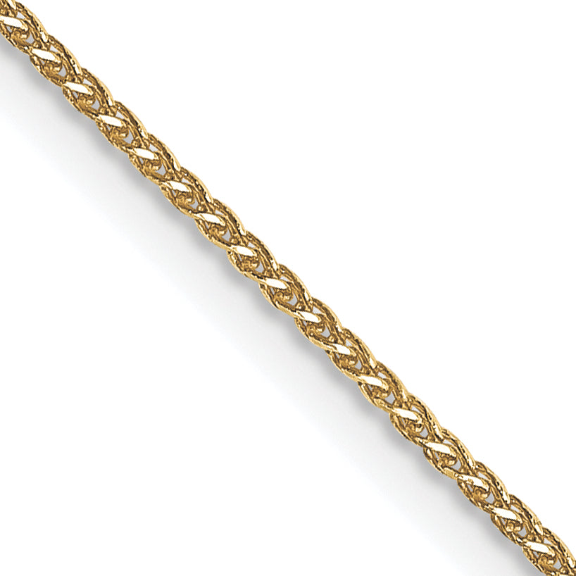 14K 20 inch .85mm Diamond-cut Spiga with Lobster Clasp Chain