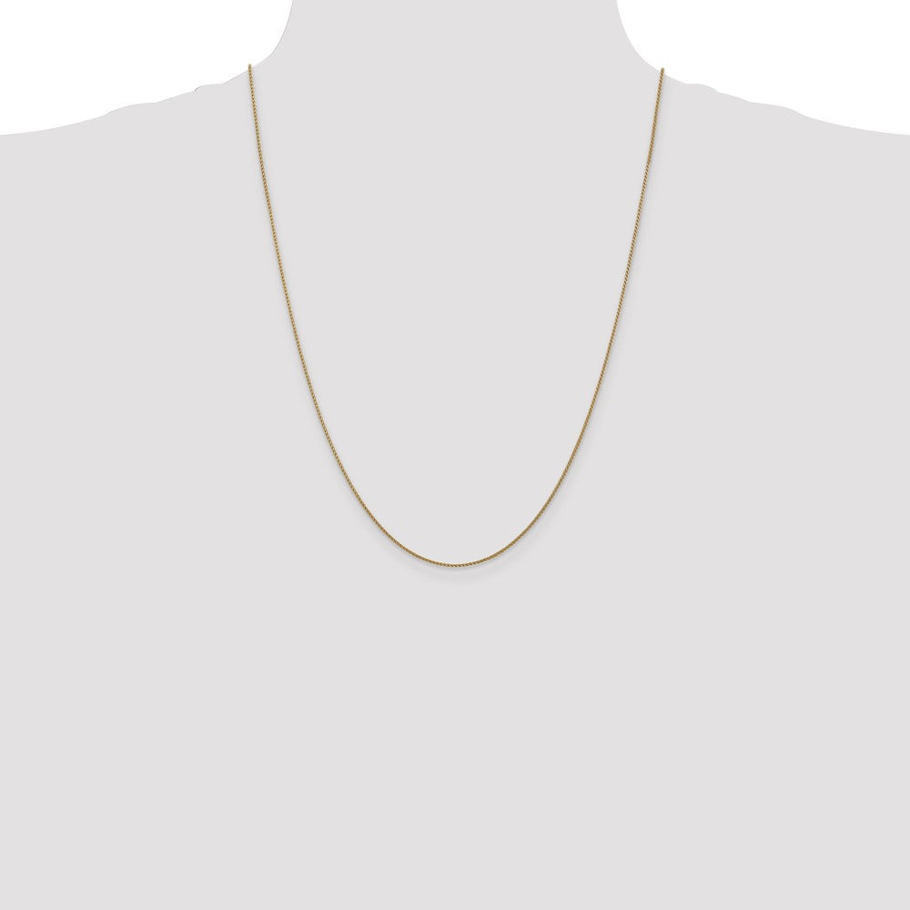 14K 24 inch 1.05mm Diamond-cut Spiga with Lobster Clasp Chain