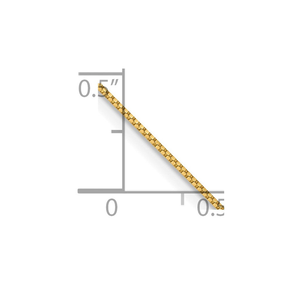 14K 14 inch .7mm Box with Spring Ring Clasp Chain