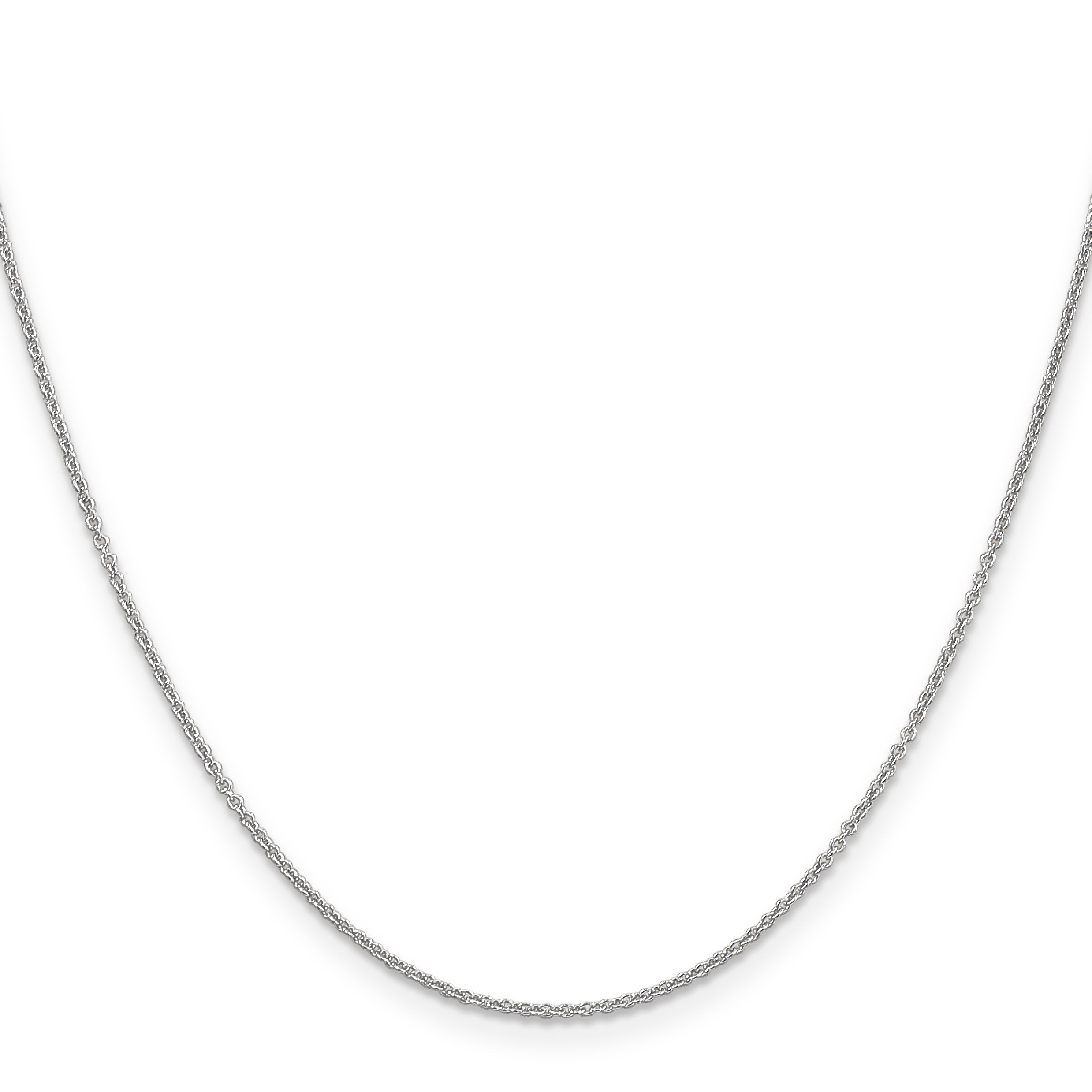 14K White Gold 24 Inch 1.2Mm Cable With Lobster Clasp Chain