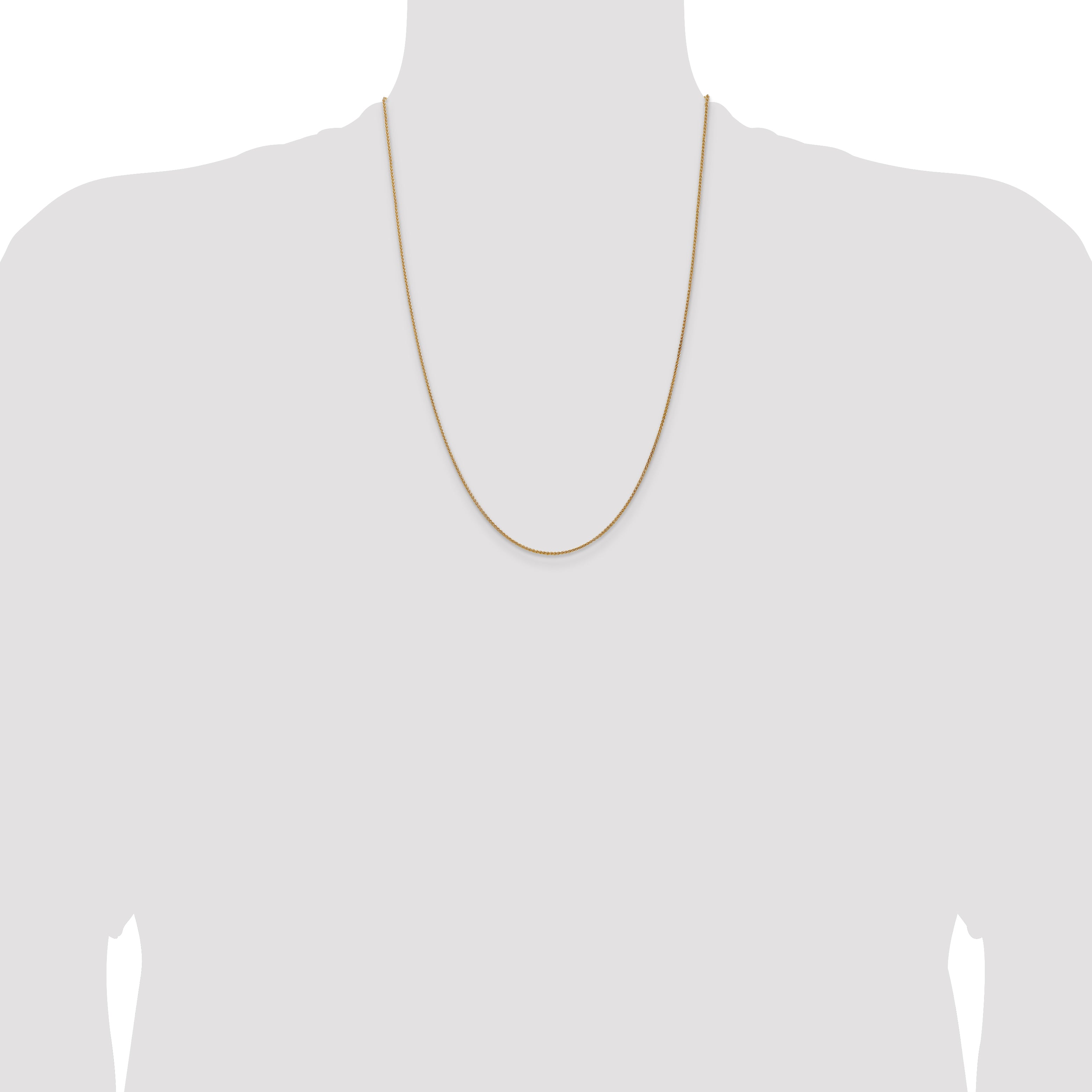 14K 24 Inch 1.25Mm Spiga With Lobster Clasp Chain